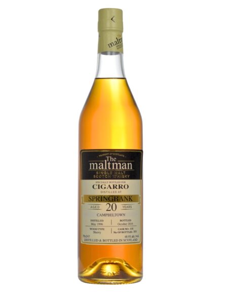 Springbank 20 Years Old The Maltman Cigarro 1996 Cask #108 Must Have Malts MHM