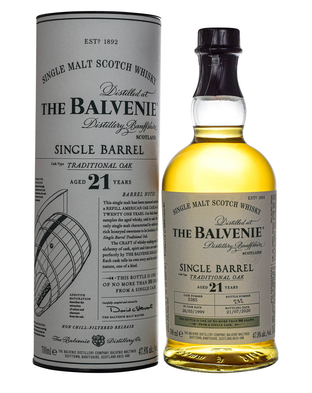 Balvenie Single Barrel 21 Years Old Cask 5385 Tube Musthave Malts MHM