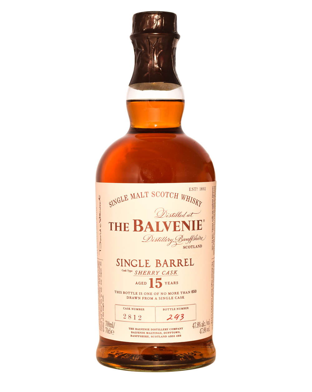 Balvenie Single Barrel Sherry Cask #2812 (15 Years Old) Musthave Malts MHM