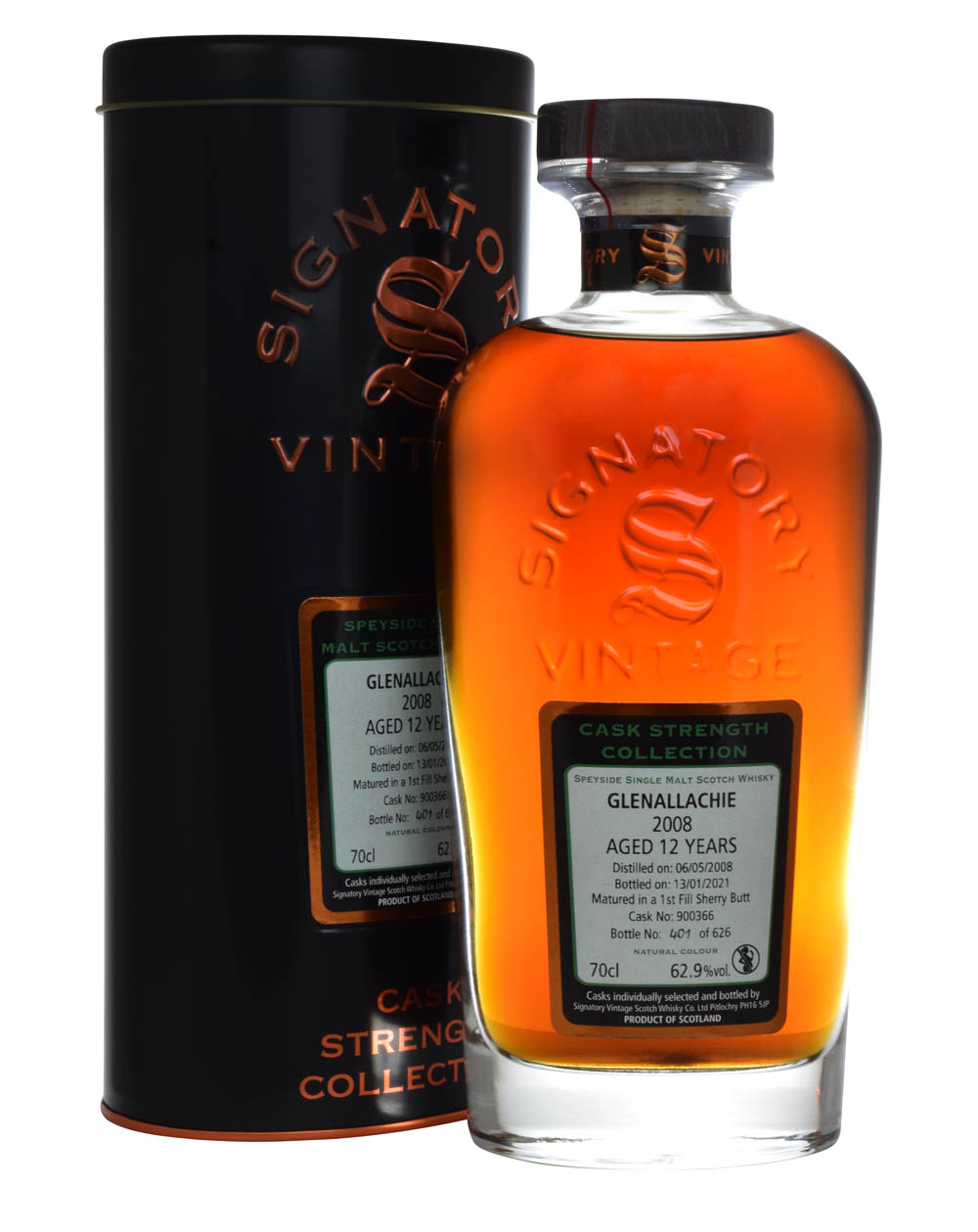 Glenallachie 12 Years Old Signatory Vintage 2008 Box Musthave Malts MHM