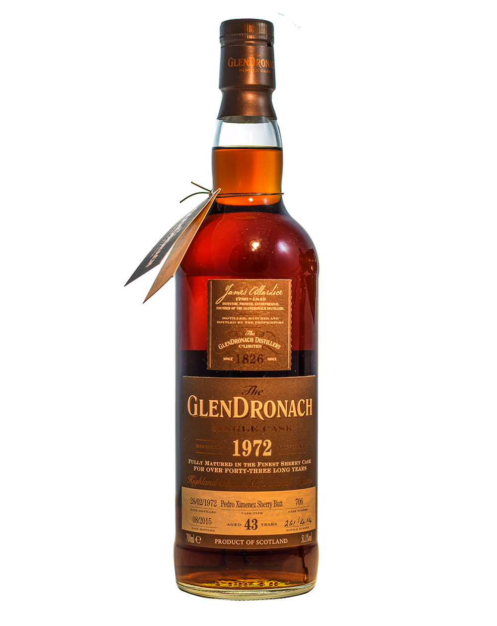 Glendronach 1972 Single Cask #706 (43 Years Old) Musthave Malts MHM
