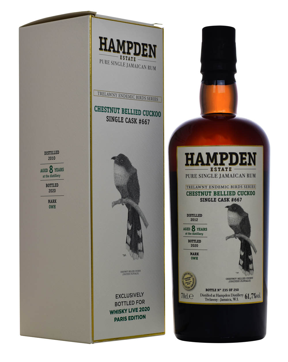 Hampden 8 Years Old Chestnut Bellied Cuckoo 2020 Single Cask 667 Box Musthave Malts MHM