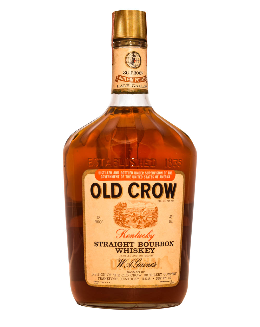 Old Crow 1969 Half Gallon 86 Proof Musthave Malts MHM