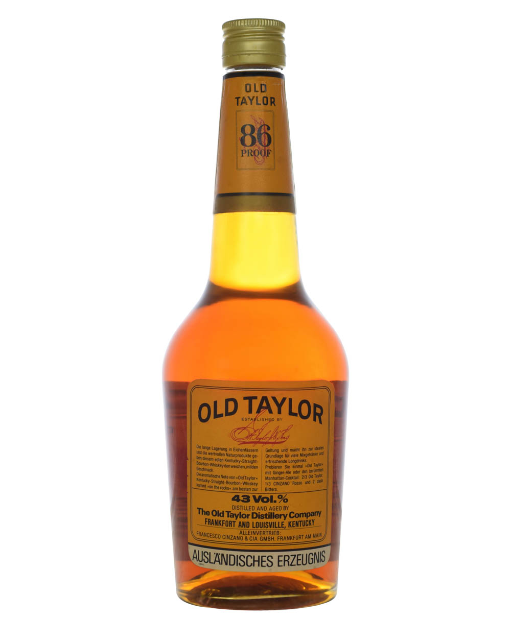 Old Taylor Bourbon 86 Proof Back Musthave Malts MHM