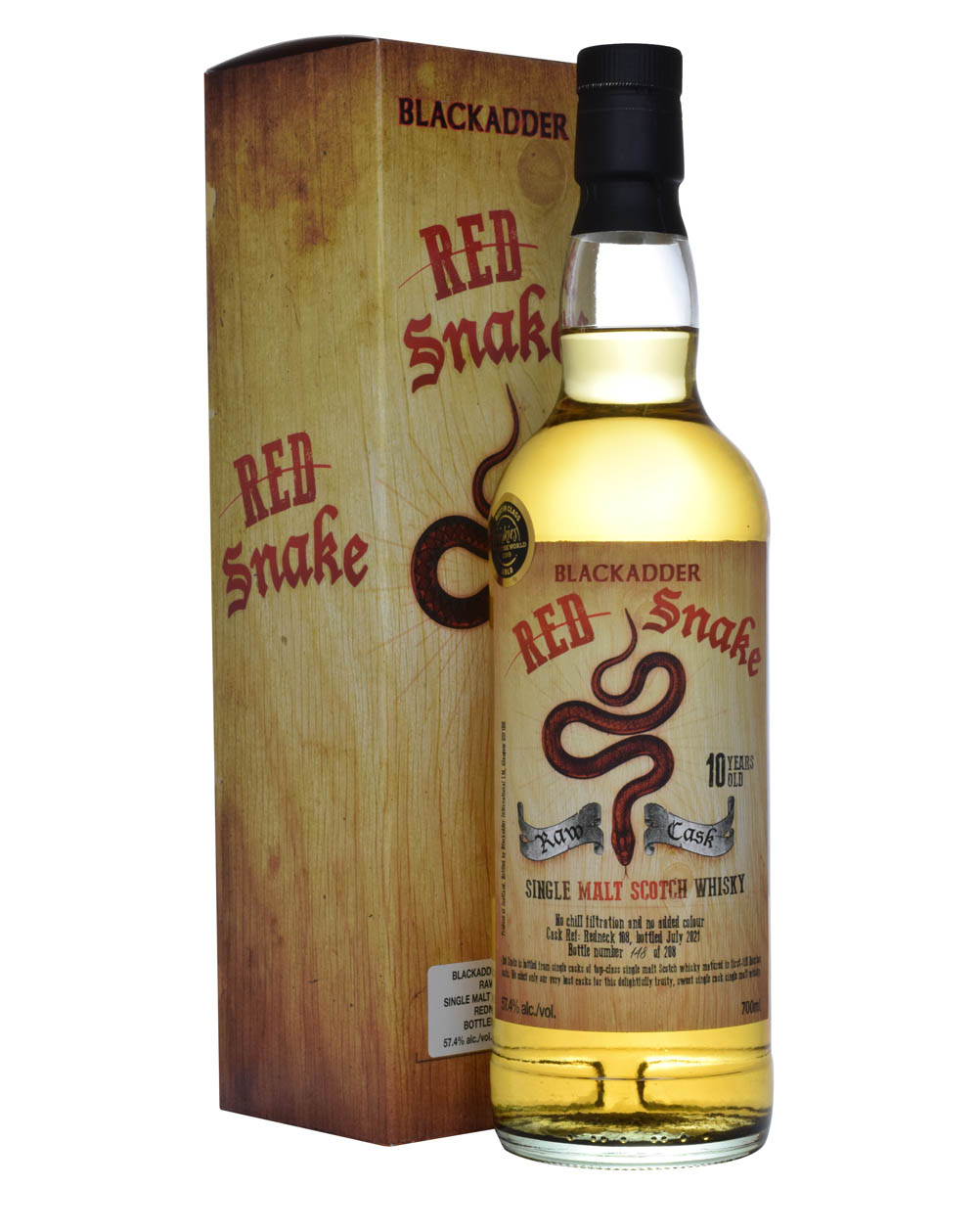 Blackadder Red Snake 10 Years Old Raw Cask - Musthave Malts