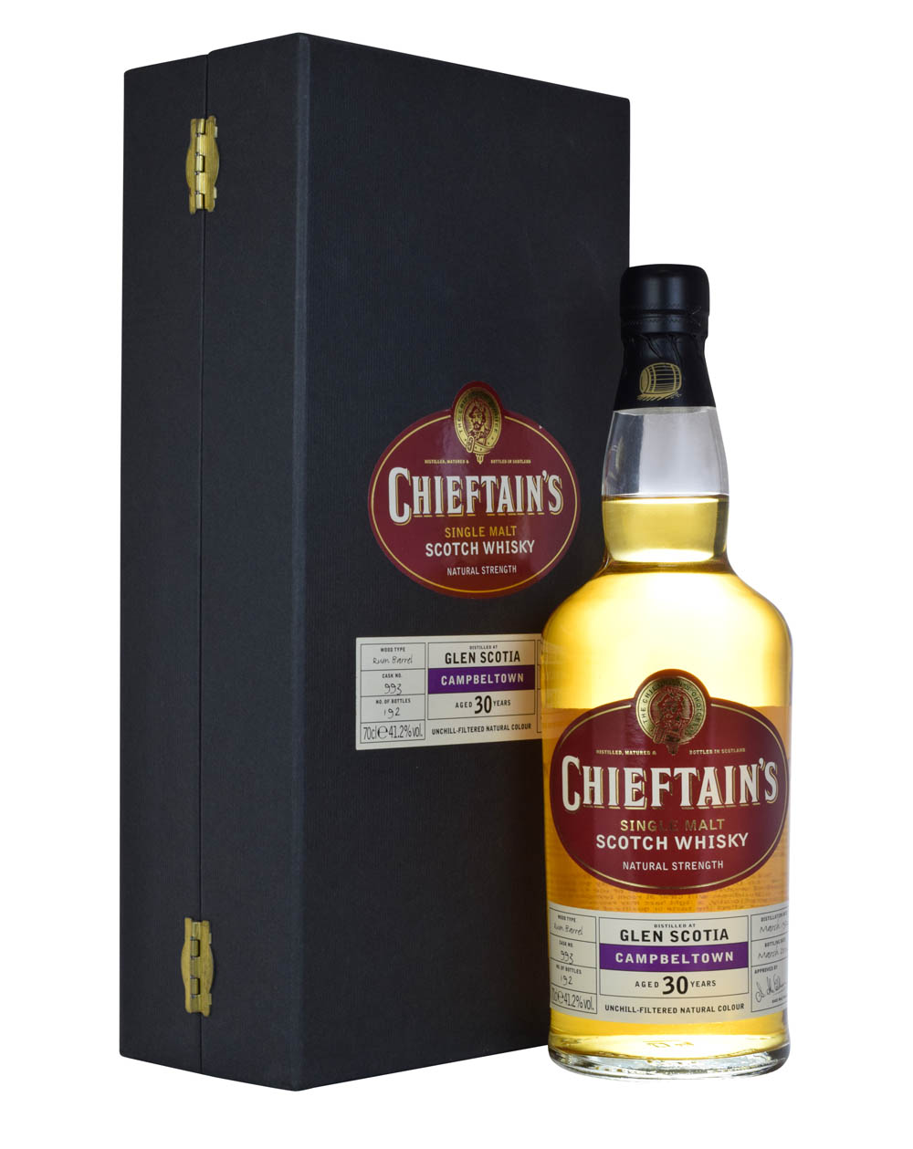 Glen Scotia 30 Years Old Chieftain's 1974 Box Must Have Malts MHM