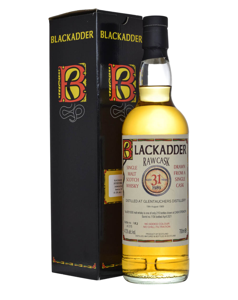 Glentauchers 31 Years Old Blackadder Raw Cask 1989 Box Must Have Malts