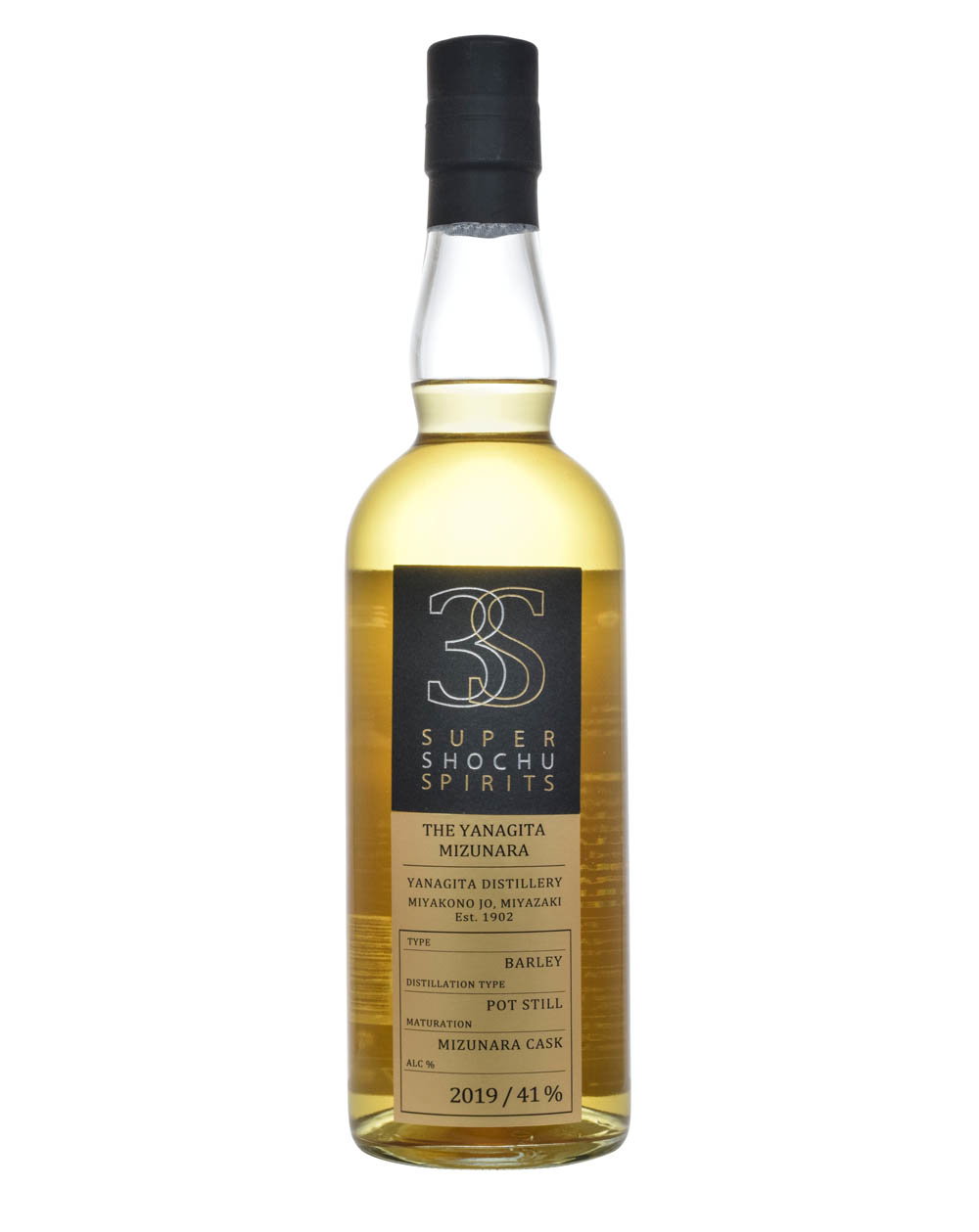Yanagita Mizunara 2 Year Old, Mizunara Cask, 2019, Super Shochu Spirits, 41% whisky bottle
