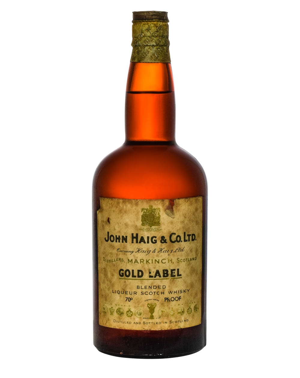 John Haig % Co. Ltd. Gold Label Blended Liqueur Scotch Whisky Must Have Malts MHM