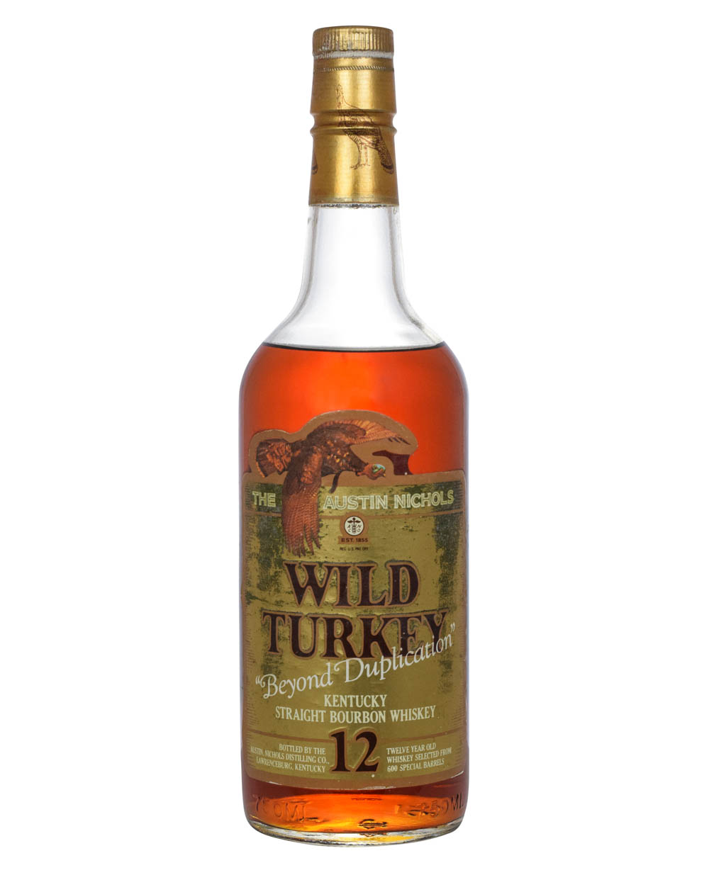 Wild Turkey 12 Years Old Cheesy Gold Foil 1983 Must Have Malts MHM
