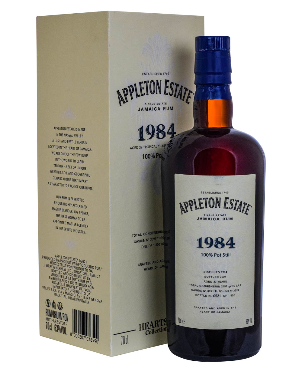 Appleton Estate 37 Years Old Hearts Collection 1984 Box Must Have Malts MHM