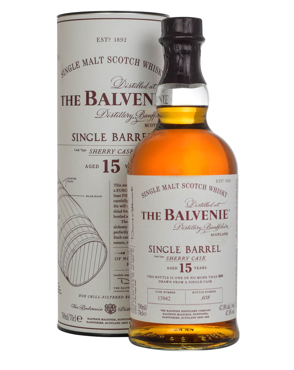 Balvenie 15 Years Old Single Barrel #13942 Tube Must Have Malts MHM