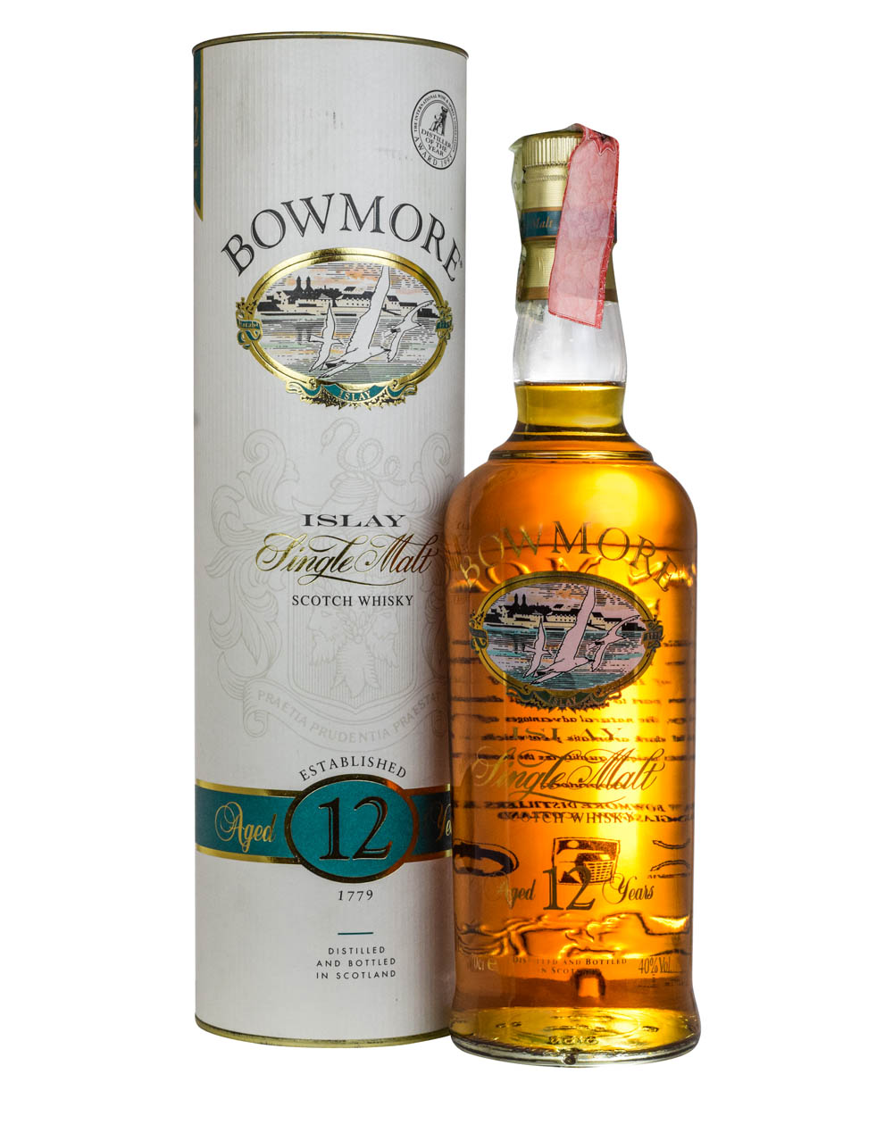 Bowmore 12 Years Old Screen Printed Label Tube Must Have Malts MHM