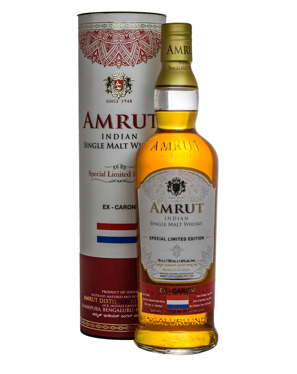 Amrut 7 Years Old Ex-Caroni Specially Selected For The Netherlands Tube Must Have Malts MHM