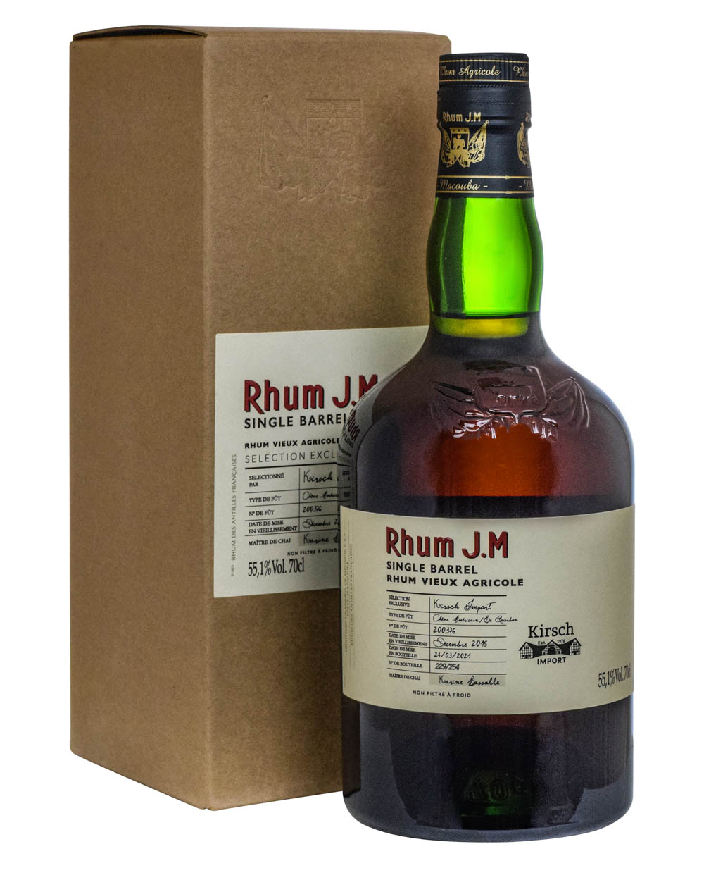 Rhum J.M Rhum Vieux Agricole 2015 Box Must Have Malts MHM