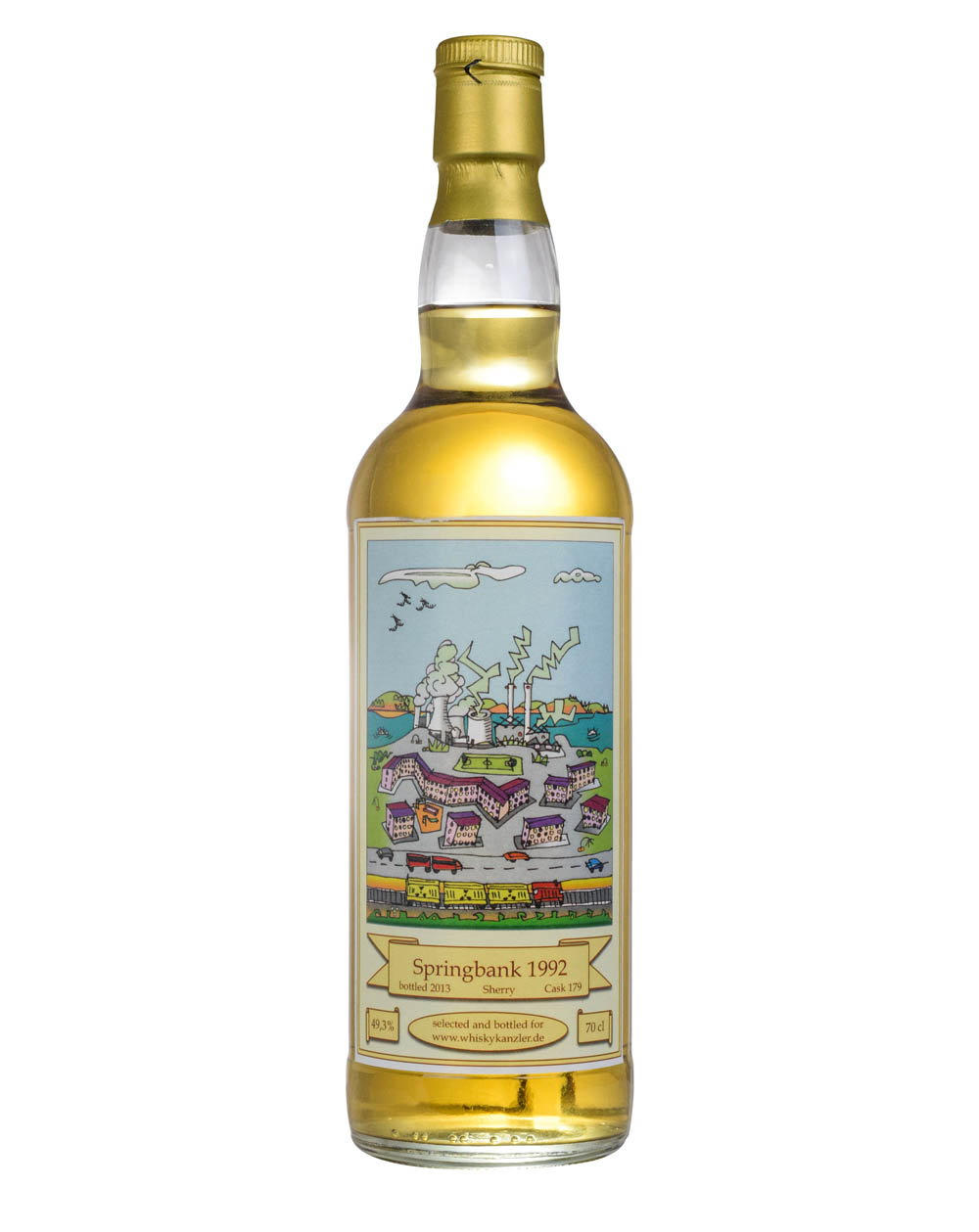 Springbank Whiskykanzler 20 Year Old, Sherry Cask, Cask #179, 1992, Whiskykanzler, 49.3% whisky bottle
