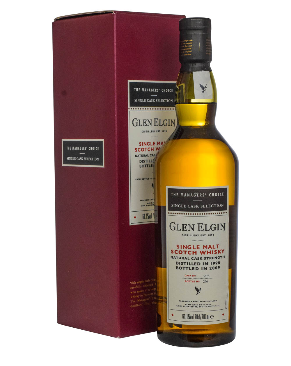 Glen Elgin The Managers' Choice Cask #3678 1998-2009 Box Must Have Malts MHM