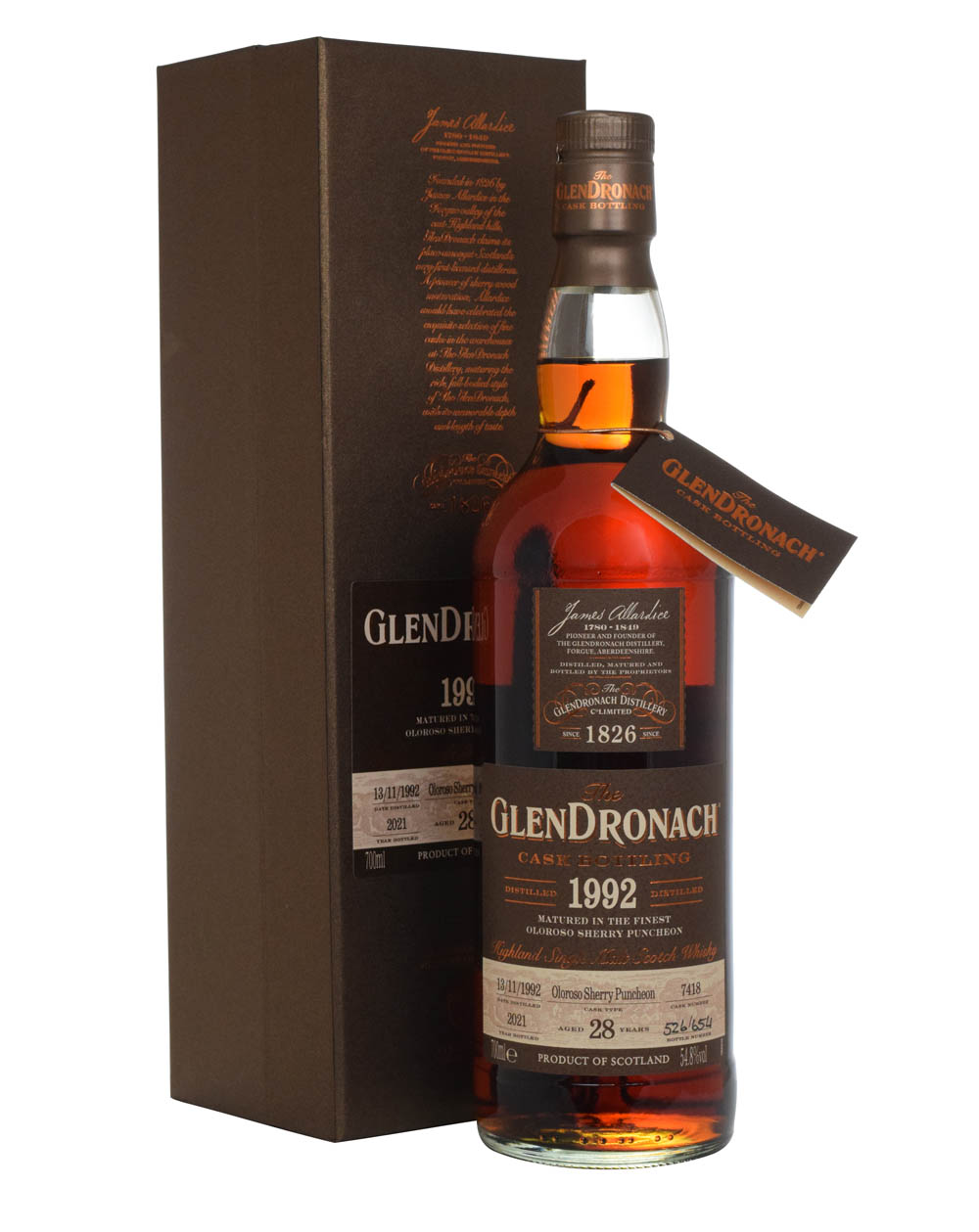 Glendronach 28 Years Old 1992 Single Cask #7418 Box Must Have Malts MHM