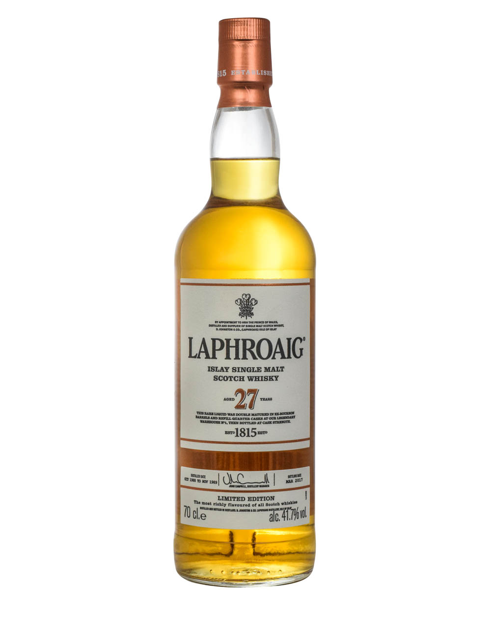 Laphroaig 27 Years Old Limited Edition 1989-2017 Must Have Malts MHM