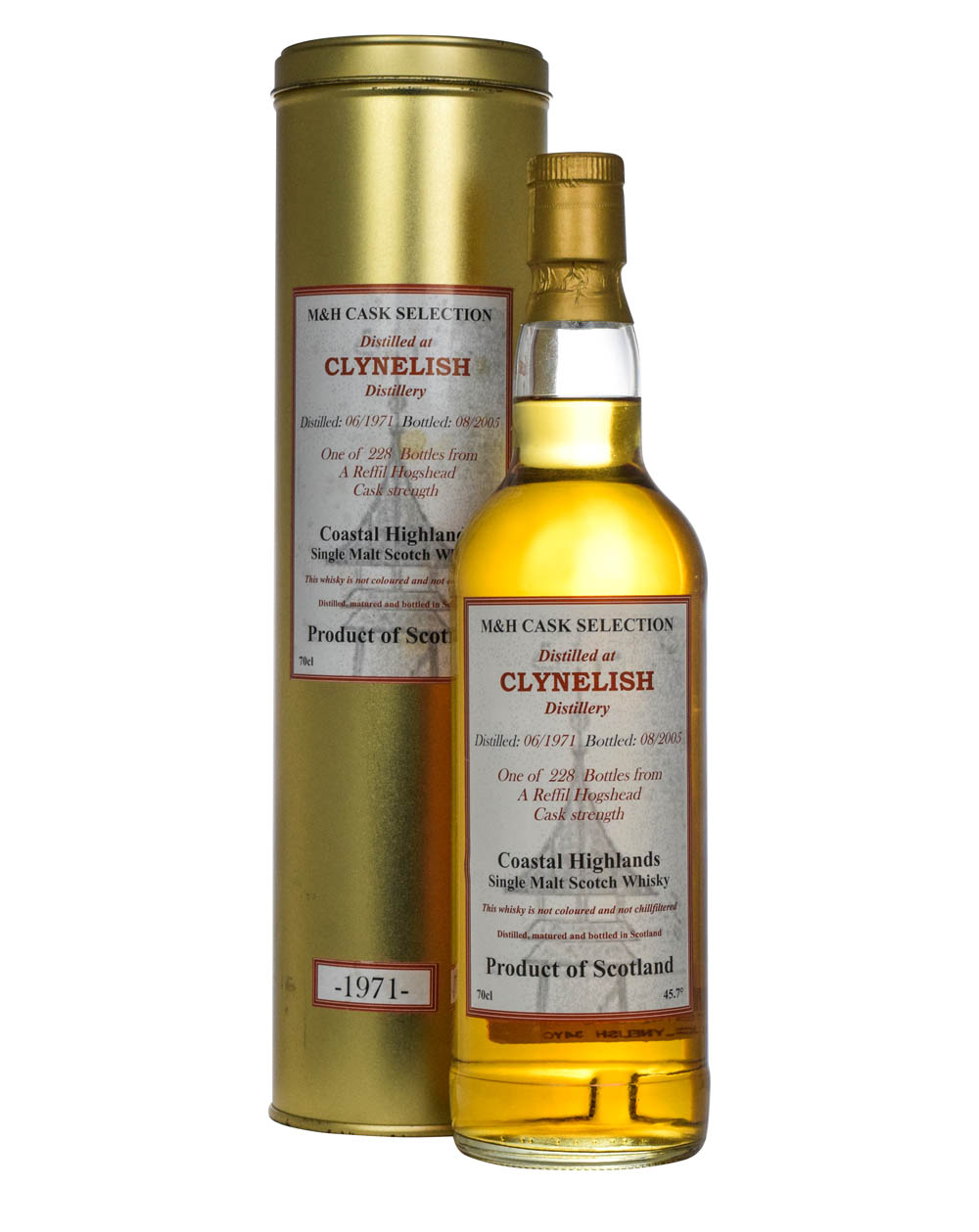 Clynelish 34 Years Old M&H Cask Selection 1971 Box