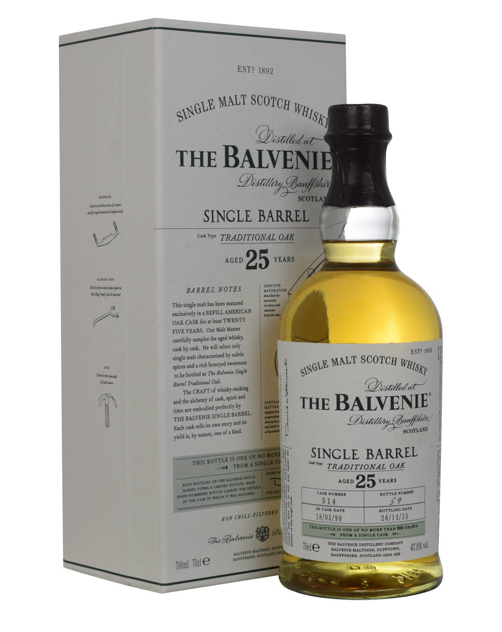 Balvenie 25 Years Old Single Barrel Cask #514 Box Must Have Malts MHM