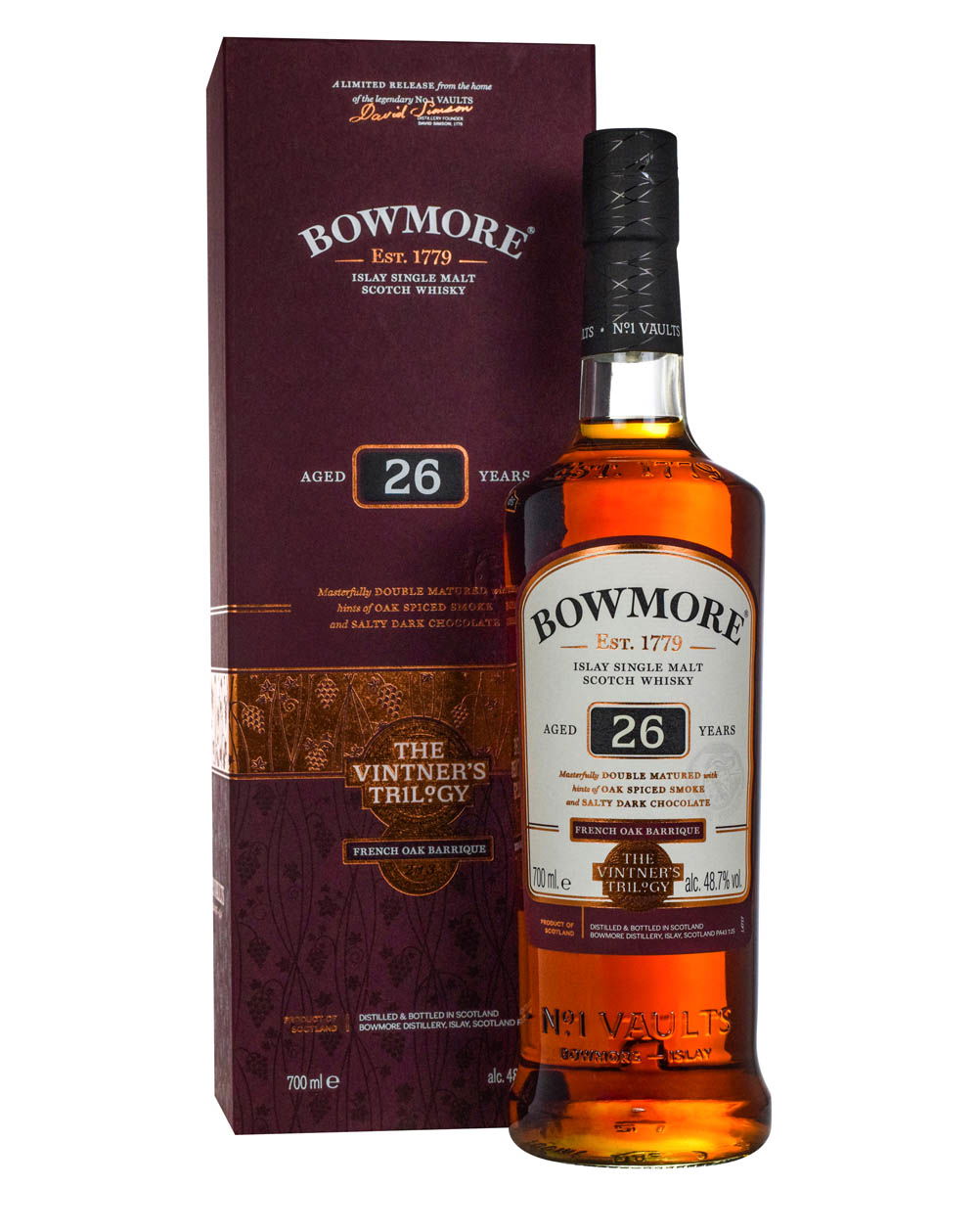 Bowmore 26 Years Old Vintner's Trilogy No. 1 French Oak Barrique Box Must Have Malts MHM