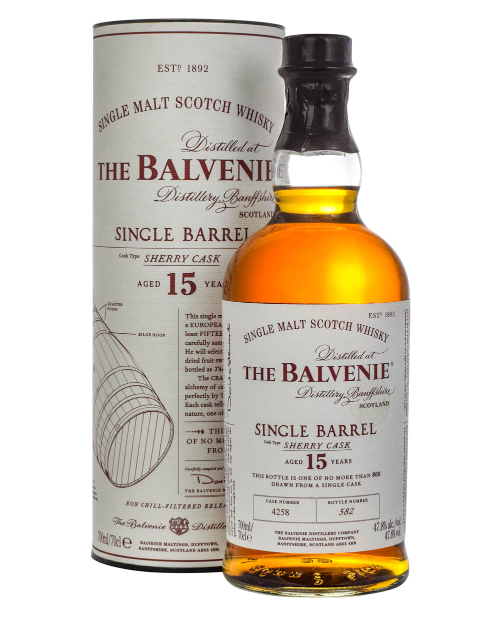 Balvenie 15 Years Old Single Barrel Sherry Cask #4258 box