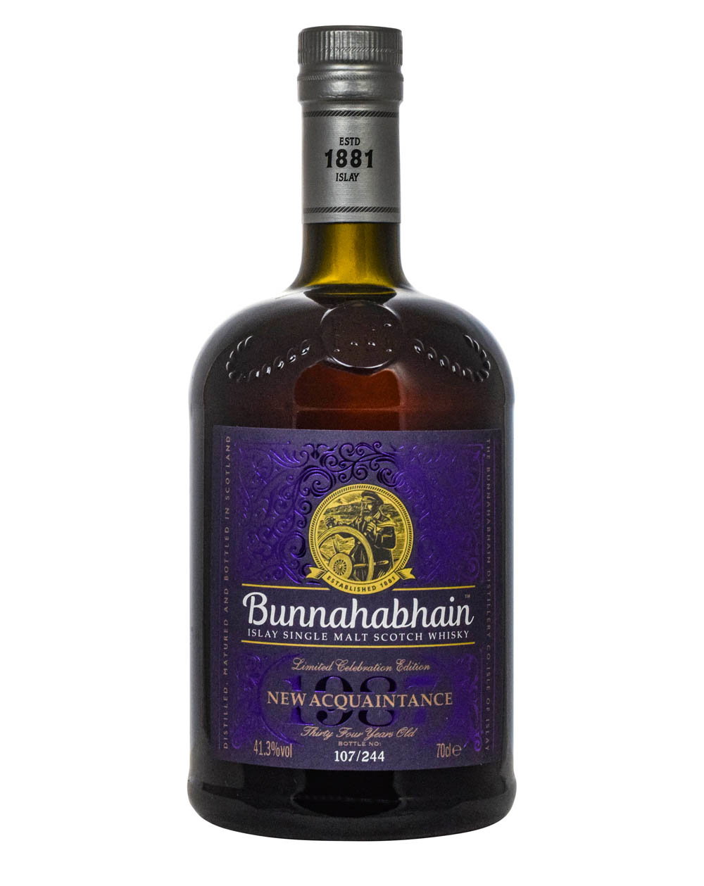 Bunnahabhain New Acquaintance 34 Year Old, Oloroso Sherry & American Oak Cask, 2021, 41.3% whisky bottle