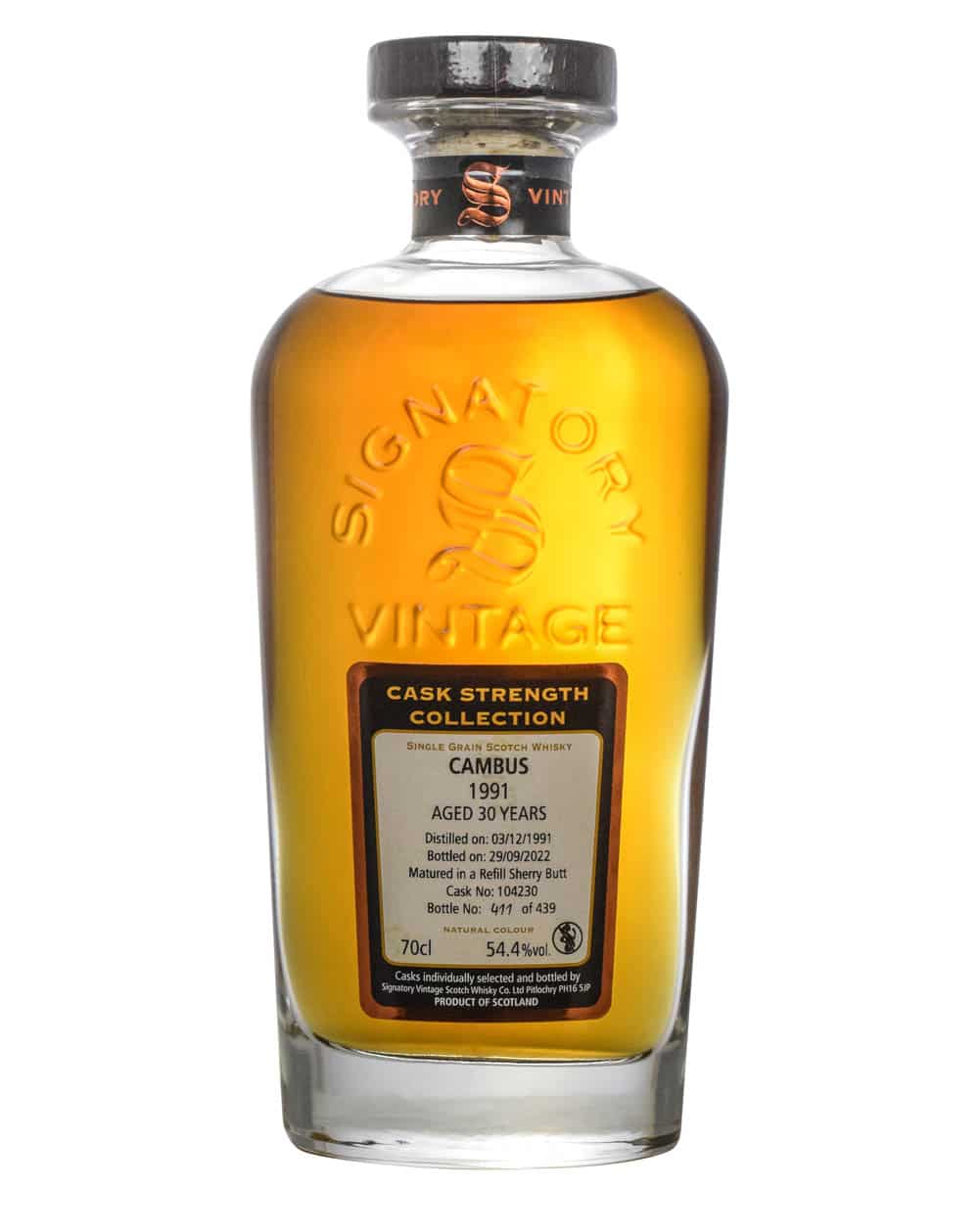 Cambus 30 Years Old Signatory Vintage 1991 Cask #104230 Must Have Malts MHM