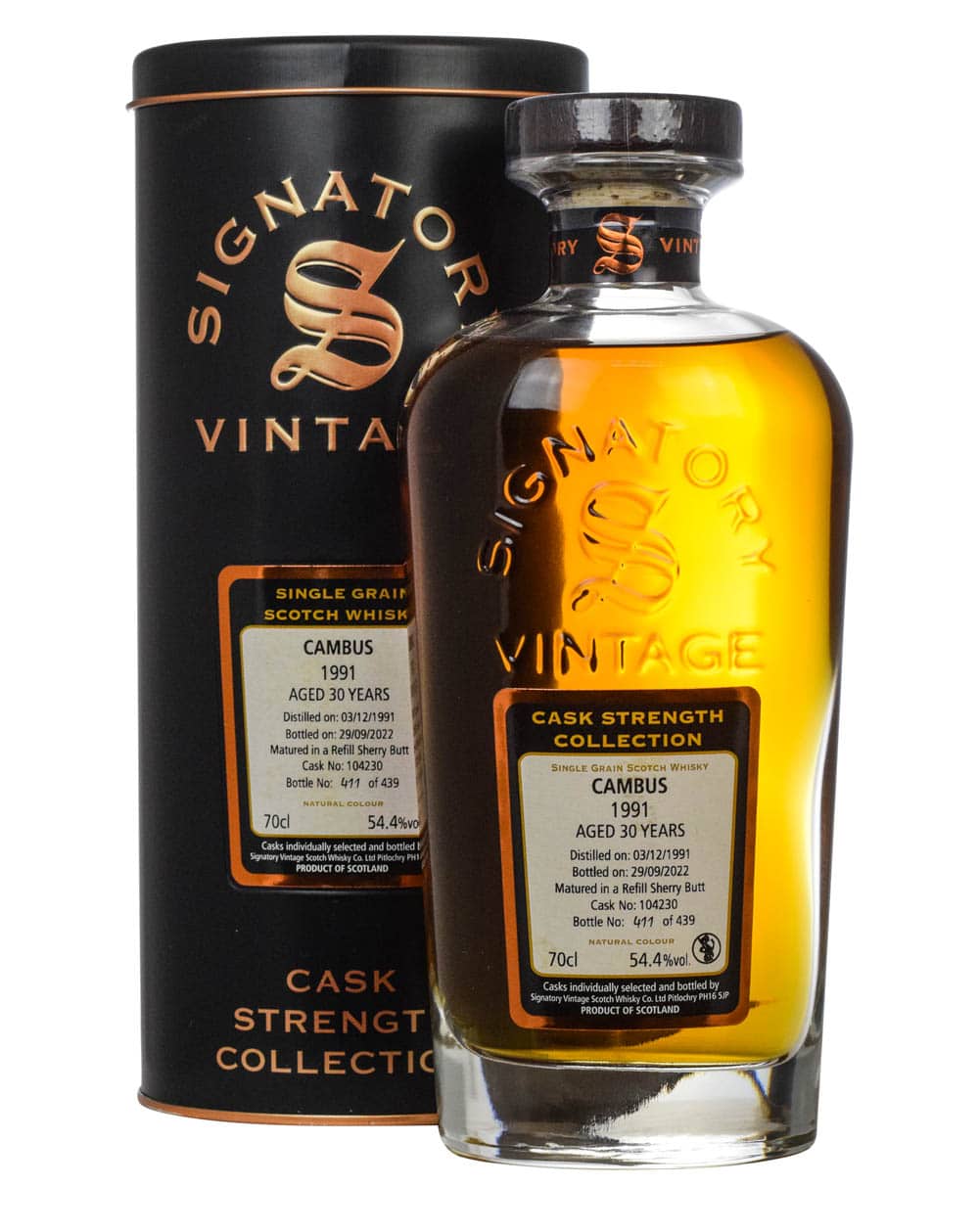 Cambus 30 Years Old Signatory Vintage 1991 Cask #104230 Tube Must Have Malts MHM