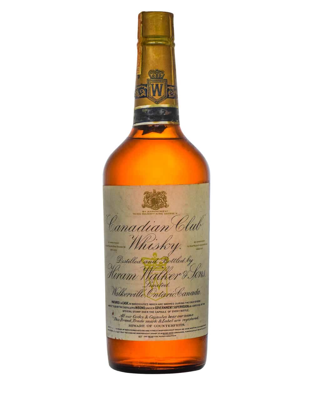 Canadian Club Whisky Hiram & Sons Limited 1932 Must Have Malts