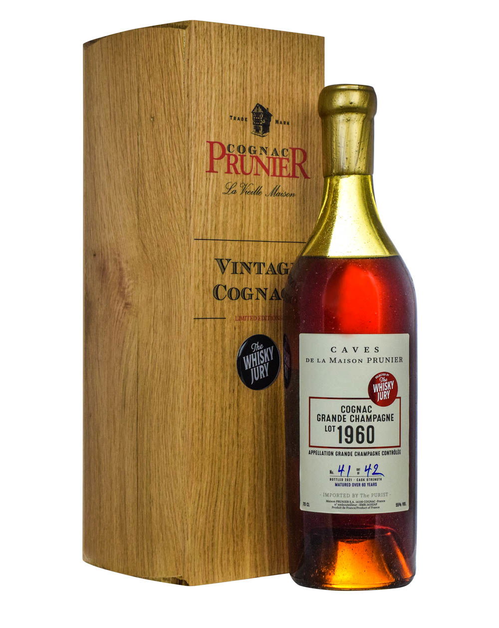 Prunier 60 Years Old Grande Champagne The Whisky Jury Lot 1960