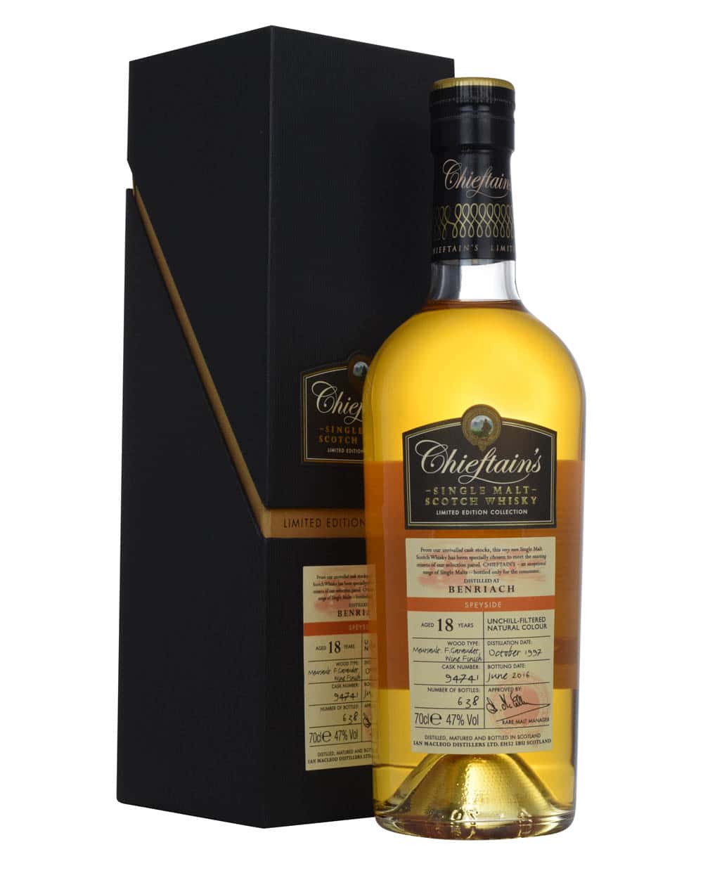 Benriach 18 Years Old Chieftain's 1997-2016 Box Must Have Malts MHM