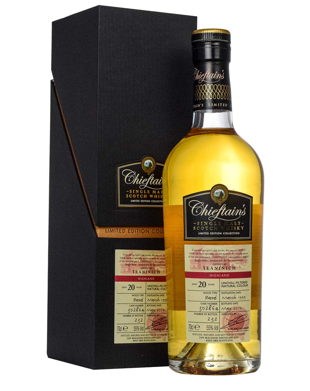 Teaninich 20 Years Old 1999 Chieftains Box