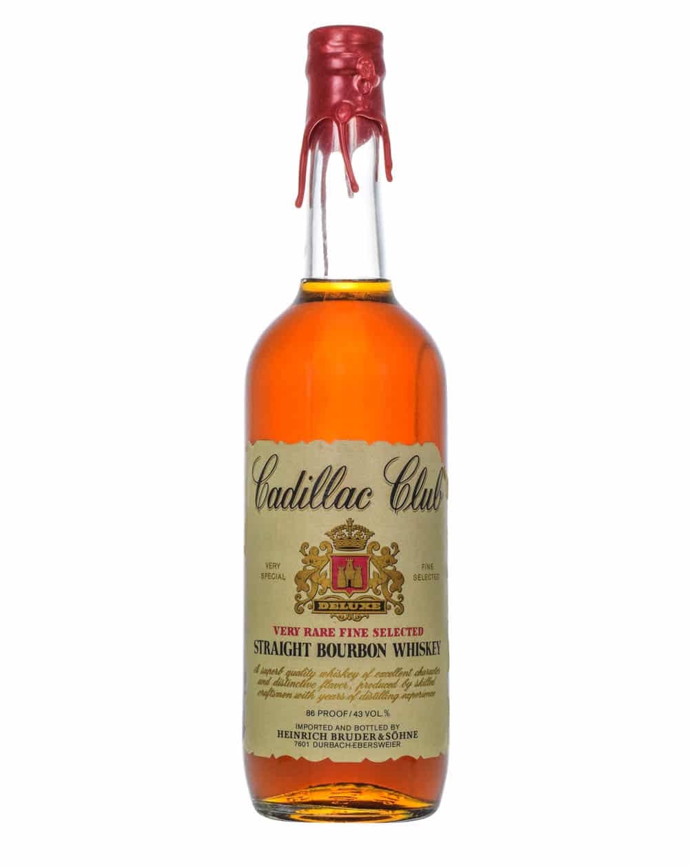Cadillac Club Deluxe Straight Bourbon Whiskey 1970s Must Have Malts MHM