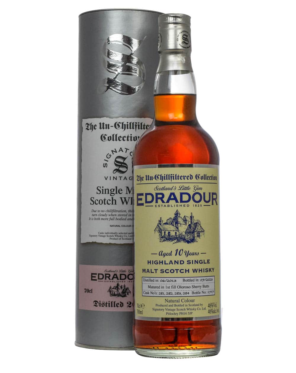 Edradour 10 Years Old 2013 Signatory Vintage Tube Must Have Malts MHM