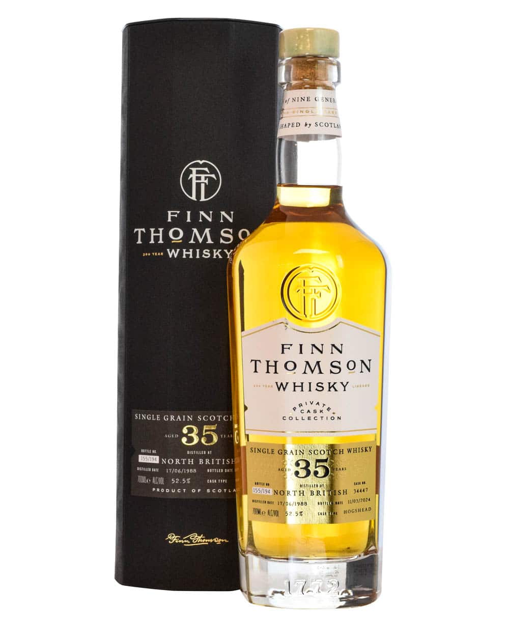 North British 35 Years Old Finn Thomson 1988 Cask #34447 Tube Must Have Malts MHM