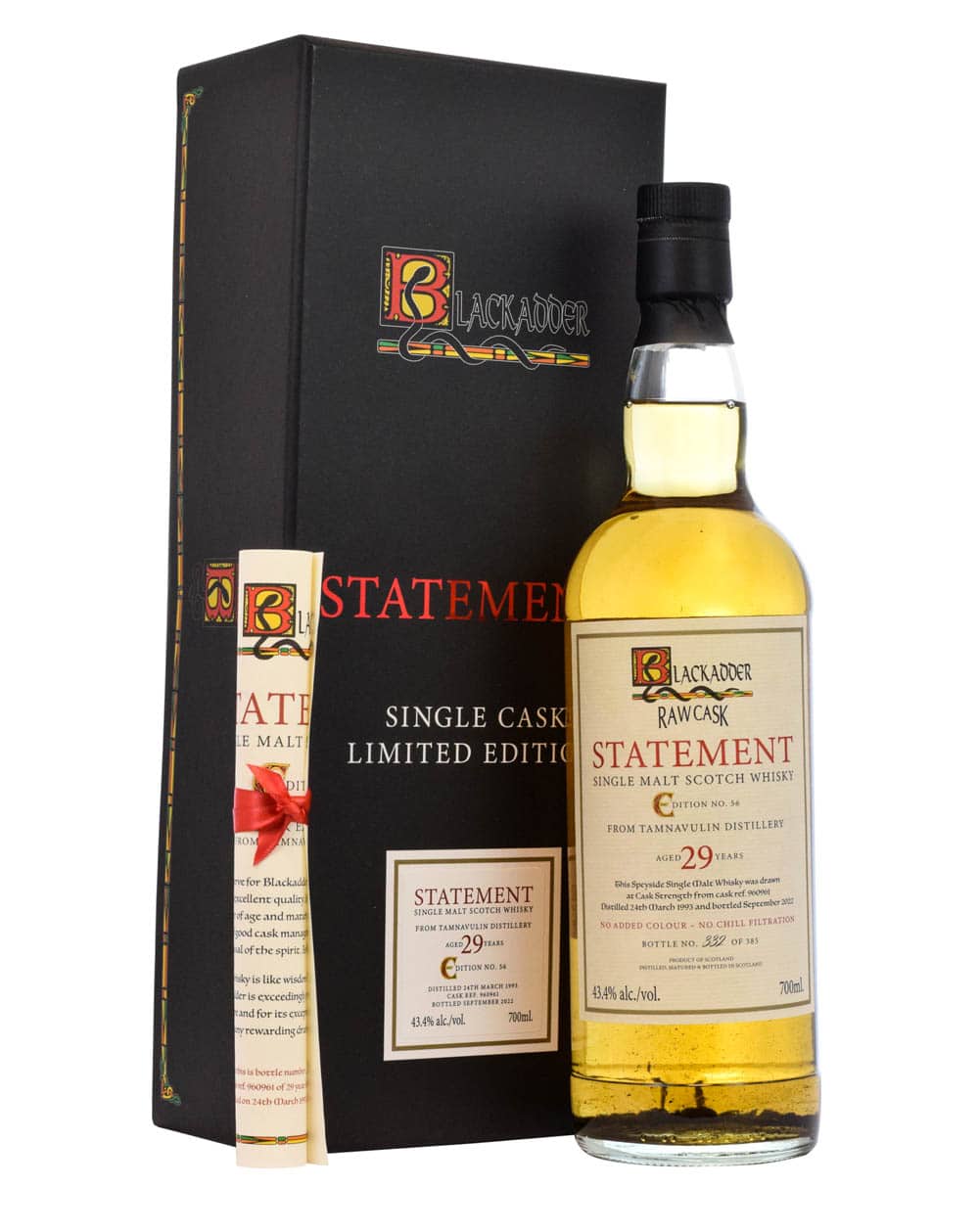 Tamnavulin 29 Years Old Blackadder Raw Cask Statement 1993 Box Certificate Must Have Malts MHM