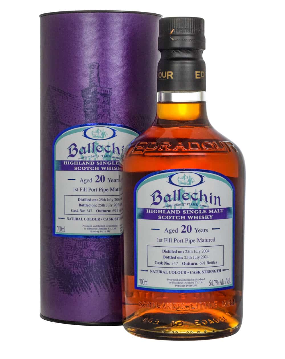 Ballechin 20 Years Old Port Pipe 2004 Cask #347 Tube Must Have Malts MHM