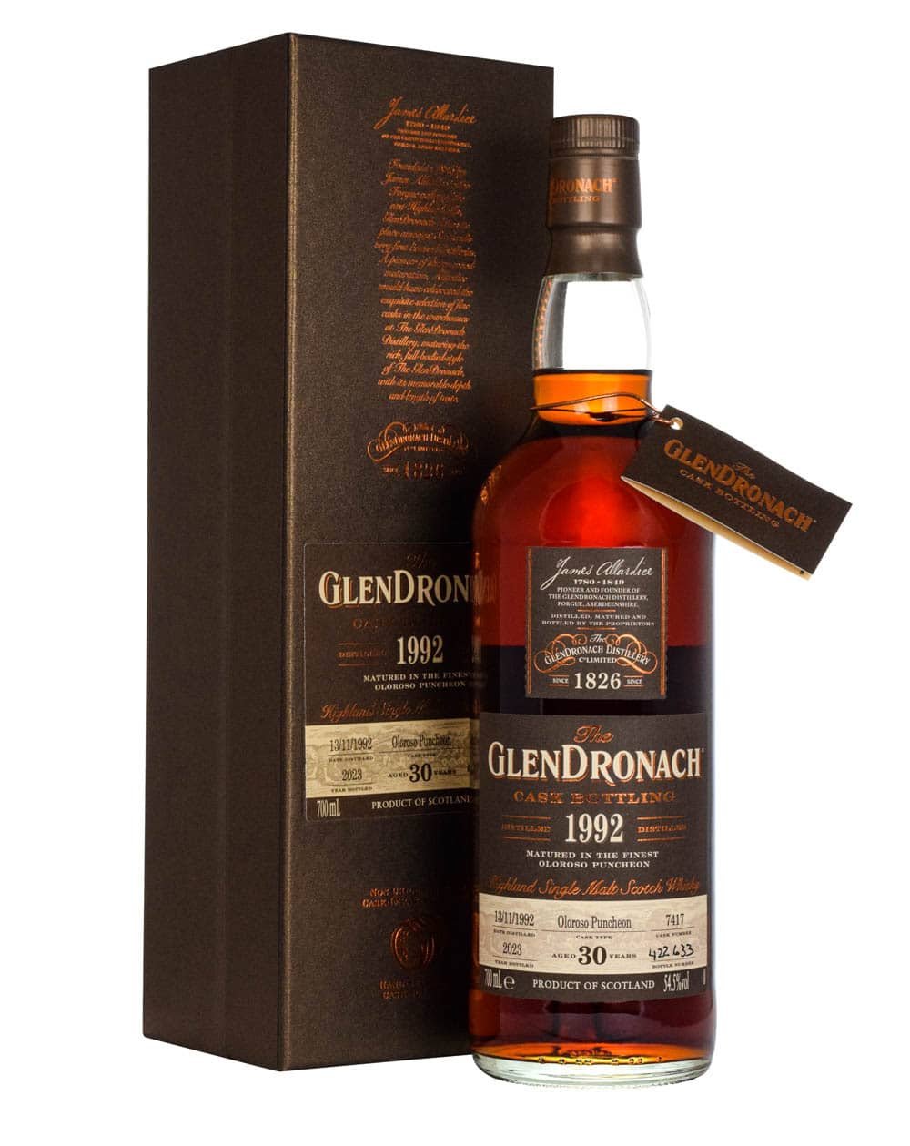 Glendronach 30 Years Old 1992 Single Cask #7417 Box Must have Malts MHM