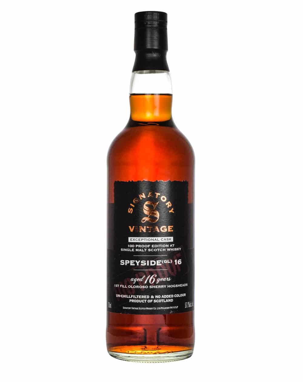 Speyside (GL) 16 Years Old Signatory Vintage Exceptional Cask 100 Proof Edition 7 Must have Malts MHM