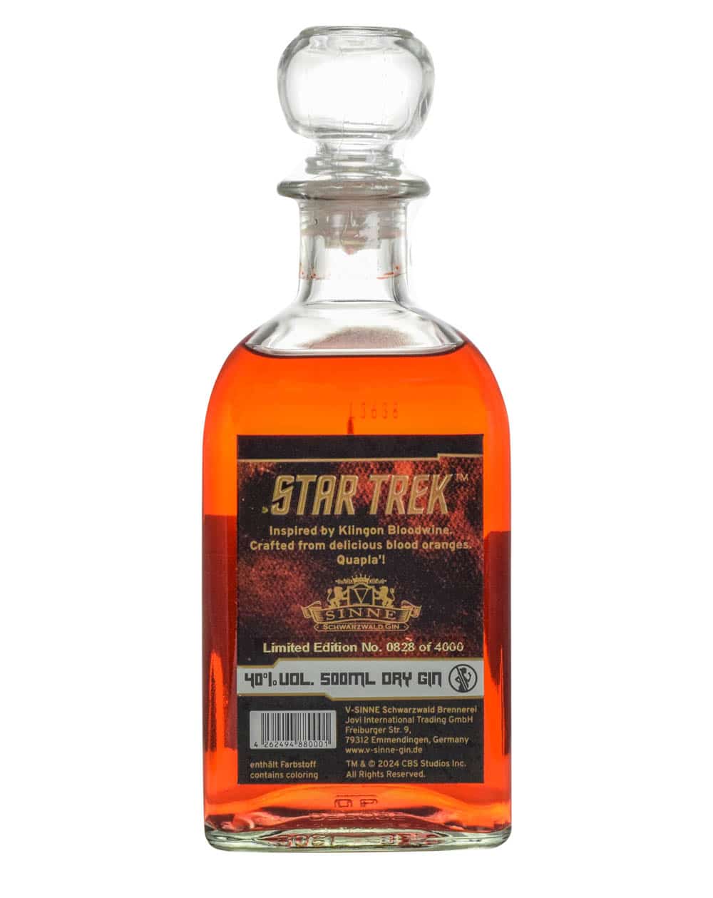 Star Trek Klingon Blood Gin Back Must Have Malts MHM