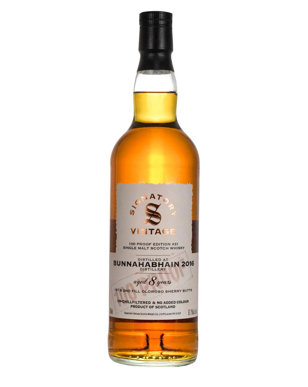 Bunnahabhain 8 Years Old Signatory Vintage 100 Proof 2016 Must Have Malts MHM