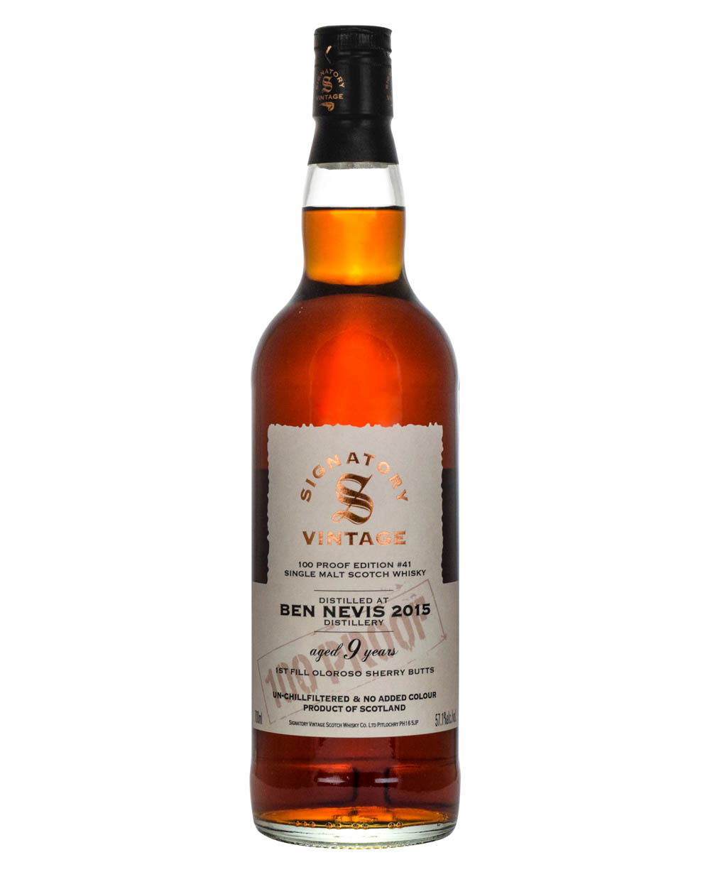 Ben Nevis 9 Years Old Signatory Vintage 100 Proof Edition #41 2015 Must Have Malts MHM