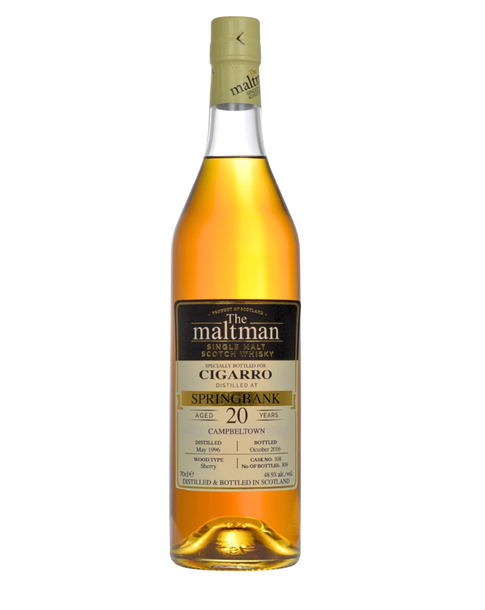 Springbank 20 Years Old The Maltman Cigarro 1996 Cask #108 - Must Have ...