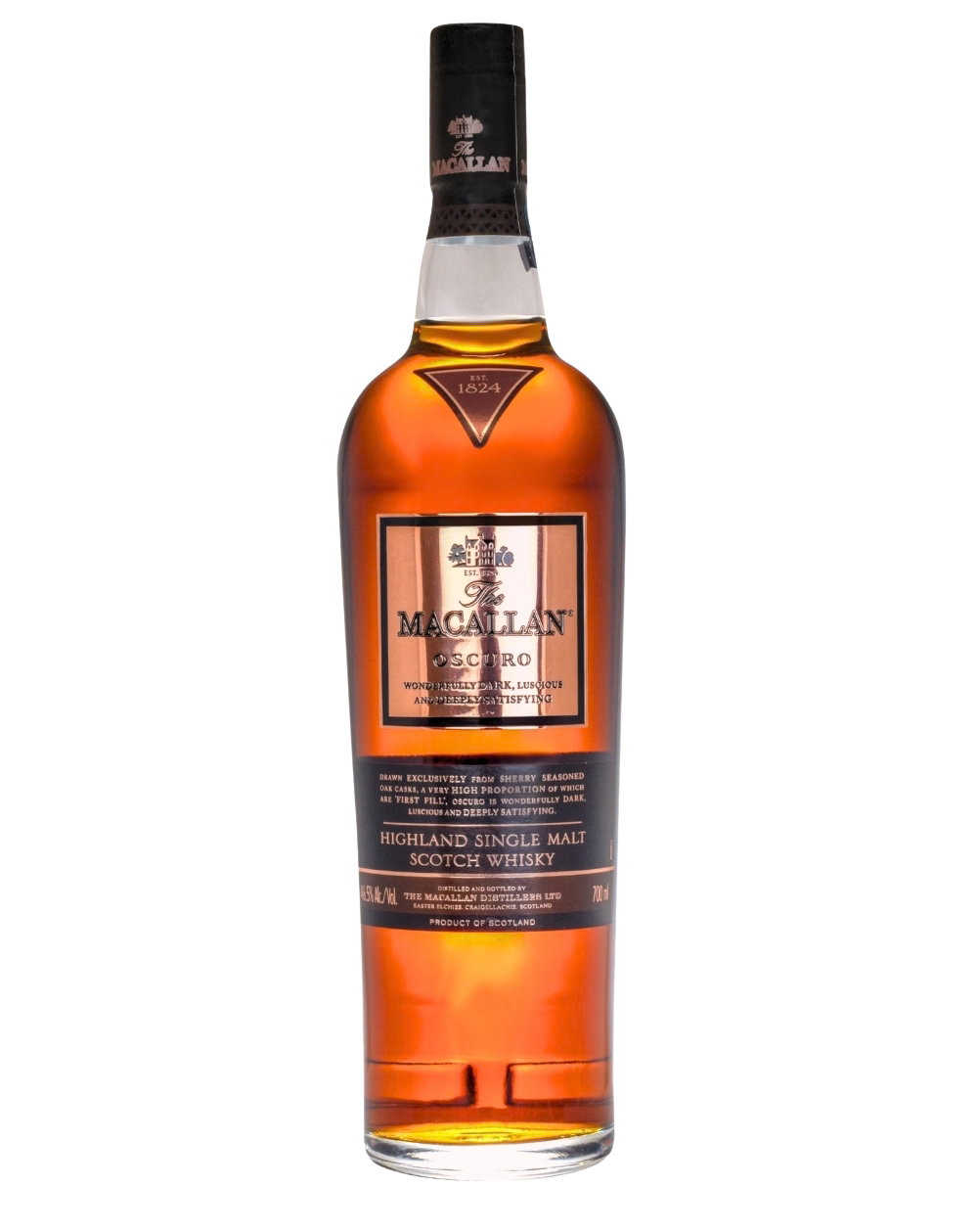 Macallan Oscuro 1824 Collection, Oloroso Sherry Cask, 2010, 46.5% whisky bottle